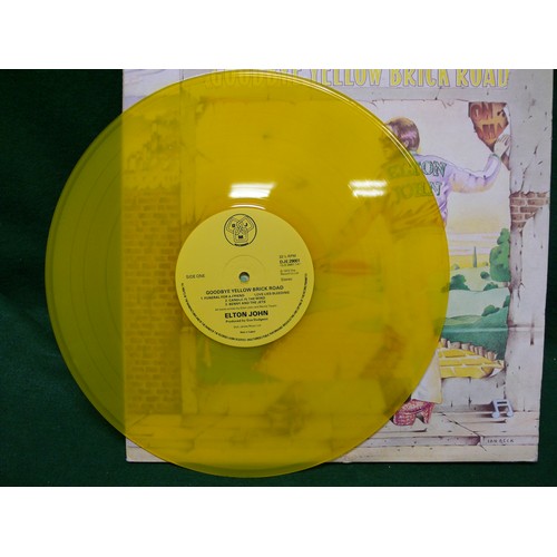 68A - ELTON JOHN 'GOODBYE YELLOW BRICK ROAD' DOUBLE ALBUM LP ON YELLOW COLLECTIBLE VINYL