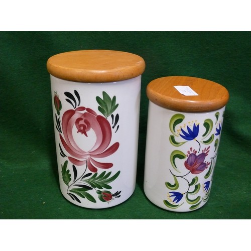 77 - 2 LARGE PORTMEIRION CANNISTERS, WELSH DRESSER BY ANGHARAD MENNA