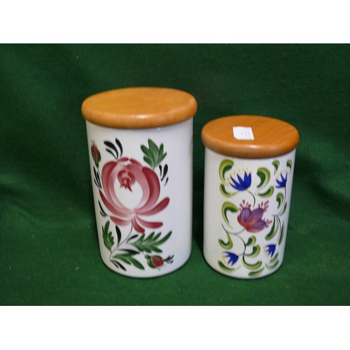 77 - 2 LARGE PORTMEIRION CANNISTERS, WELSH DRESSER BY ANGHARAD MENNA