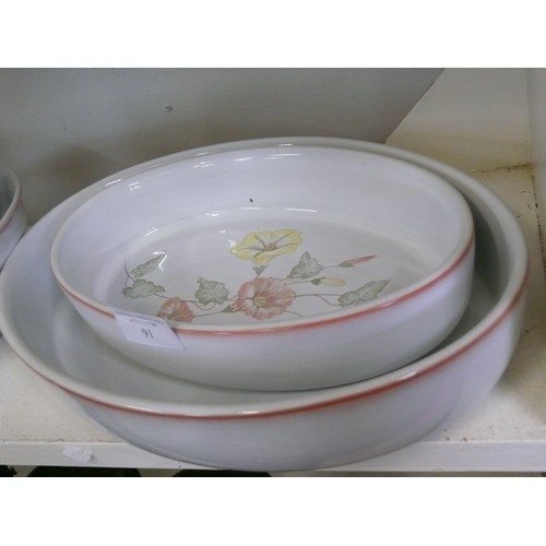 91 - 4 DENBY 'MELODY' CERAMIC OVEN DISHES