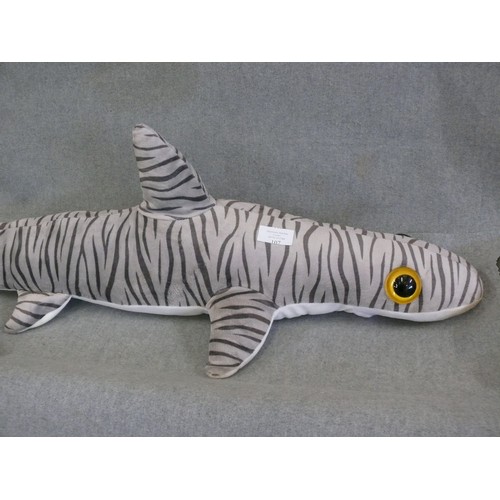 107 - A LARGE SOFT TOY TIGER SHARK BY NATURE PLANET