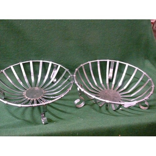 120 - 2 LARGE STAINLESS STEEL FRUIT BOWLS