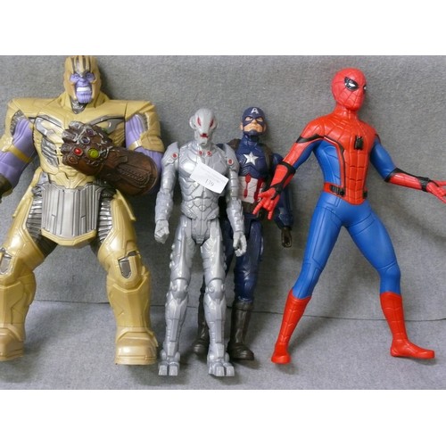 139 - MARVEL AVENGERS TOY COLLECTION TO INCLUDE THANOS WITH INFINITY GUANTLET, CAPTAIN AMERICA, SPIDERMAN ... 