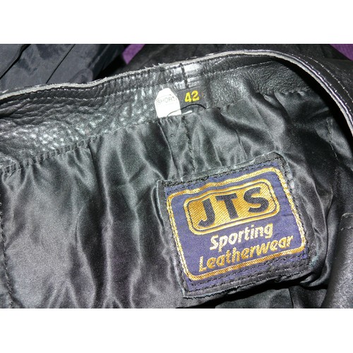 173 - JTS LEATHER BIB AND BRACE SIZE 42