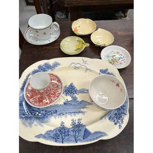 453 - ANTIQUE & VINTAGE CHINA INCLUDES 3 x CARLTON WARE DISHES, MOUSTACHE CUp & SAUCER, AYNSLEY ETC