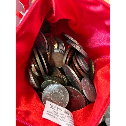 36 - A LARGE COLLECTION OF PRE DECIMAL COINS ALL SORTS OF DATES MANY EARLY PLUS A BAG OF FOREIGN COIN AND... 