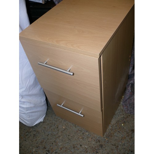 480B - BEECH EFFECT TWO DRAW FILLING CABINET