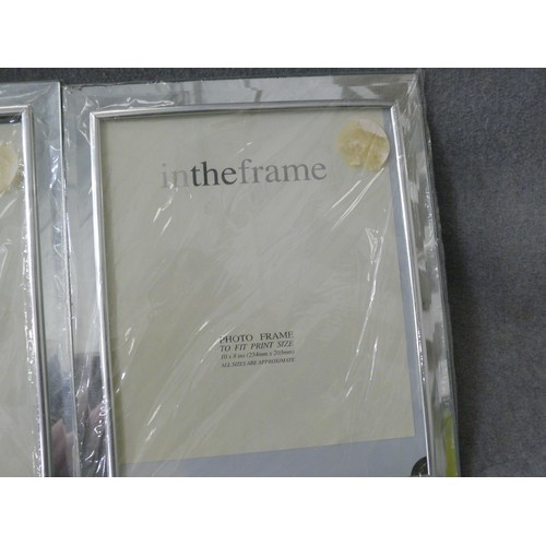 148 - A SELECTION OF NEW CHROME PICTURE FRAMES