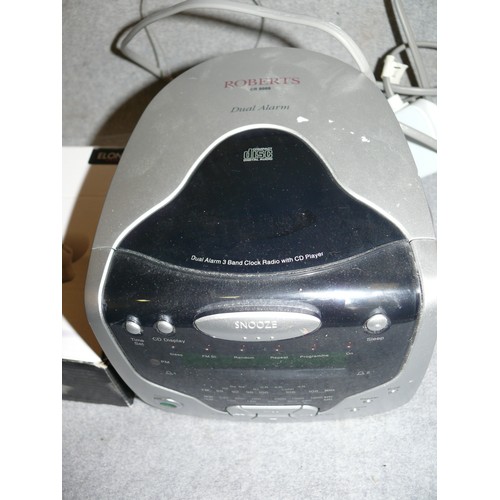 213 - A ROBERTS DUAL ALARM CD RADIO AND A DIGITAL PHOTOFRAME