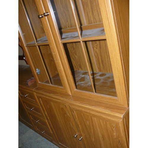 263 - DISPLAY CABINET WITH GLAZED DOORS TO TOP.