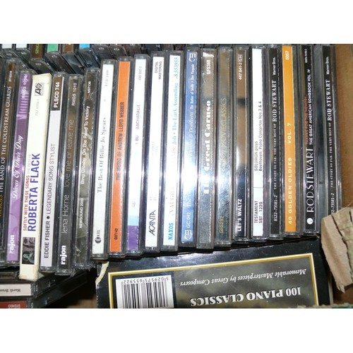 303 - LARGE CRATE OF MIXED CD'S. INC ROD STEWART, EVERLY BROTHERS, ROCK & ROLL LEGENDS, IL DIVA ETC ETC.