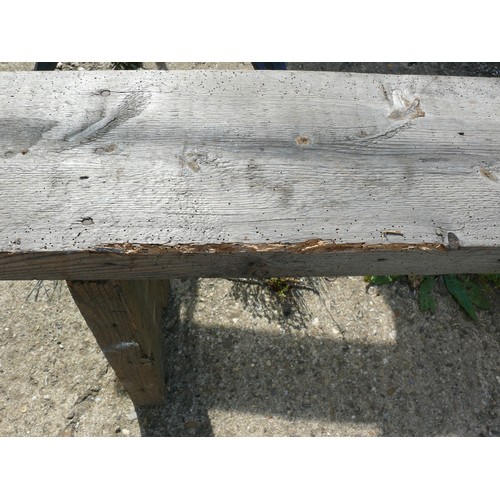 404 - A LONG WOODEN BENCH DOES HAVE SOME WOODWORM