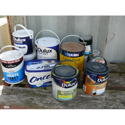 406 - A NICE SELECTION OF PAINT MOSTLY BY DULUX