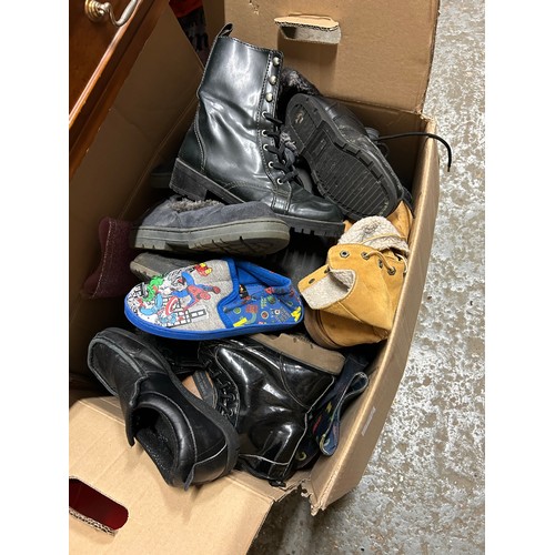 460B - LARGE BOX OF LADIES, GENTS AND CHILDS WORN SHOES