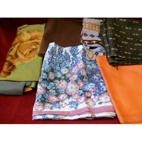 62 - 10 VERY NICE LADIES SCARVES, SOME SILK