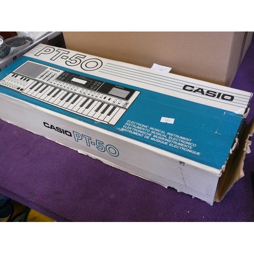 68 - CASIO PT-50 ELECTRONIC MUSICAL INSTRUMENT (KEYBOARD) IN ORIGINAL BOX