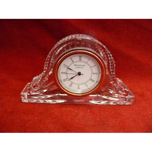 77 - WATERFORD CRYSTAL MANTLE CLOCK