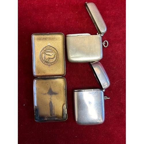 30 - A BRITISH EMPIRE EXHIBITION WEMBLEY 1927 MATCH BOOK HOLDER. A METAL VESTA FOB CASE THE PRESENTERS NA... 