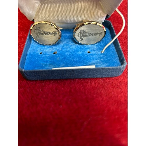 36 - 2 PAIRS OF CUFF-LINKS BY RODLINK OF LONDON 1 PAIR WITH SOP WITH CAMEL ENGRAVED