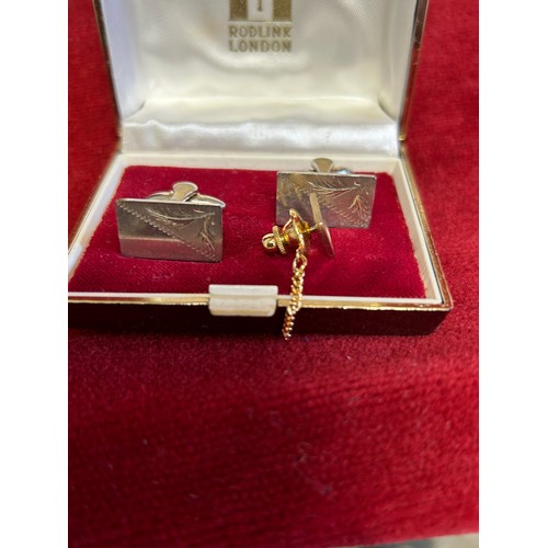 36 - 2 PAIRS OF CUFF-LINKS BY RODLINK OF LONDON 1 PAIR WITH SOP WITH CAMEL ENGRAVED