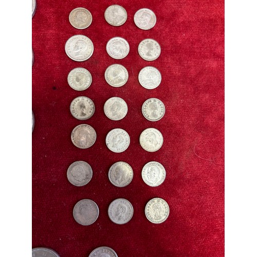 35 - A COLLECTION OF SUID-AFRIKA, SOUTH AFRICAN SILVER COINS 7. 28.80gr 5 SHILLINGS VARIOUS DATES 1940/50... 