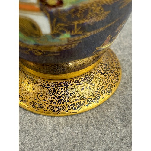 2 - VERY HIGH QUALITY CARLTON WARE ORIENTAL PATTERN  VASE DECORATED WITH PAGODAS CHINESE GARDENS