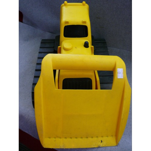 136 - LARGE PLASTIC TOY BULLDOZER