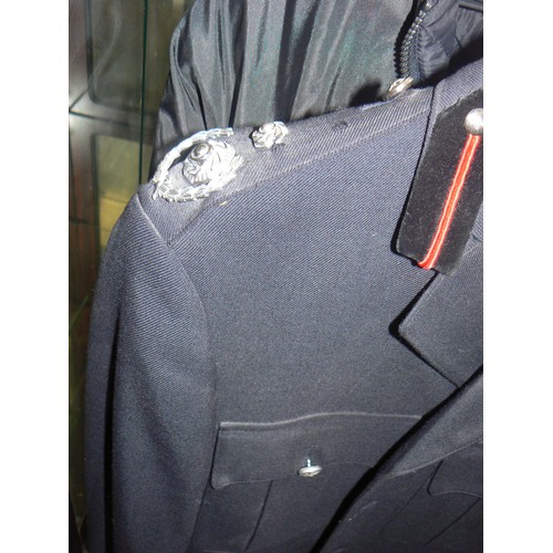 177 - FIRE SERVICE UNIFORM JACKET WITH A RAF A.S.R. & M.C.S.  CLUB BADGE