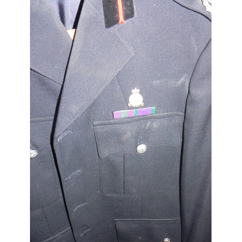 177 - FIRE SERVICE UNIFORM JACKET WITH A RAF A.S.R. & M.C.S.  CLUB BADGE