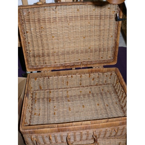 191 - 2 GOOD QUALITY WICKER PICNIC BASKETS