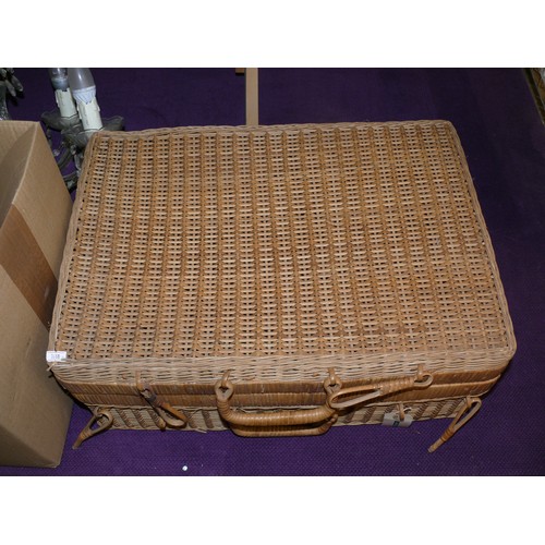 191 - 2 GOOD QUALITY WICKER PICNIC BASKETS