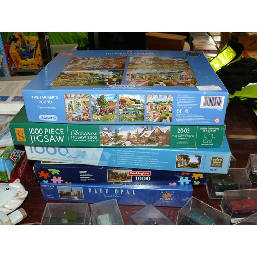 289 - 3 X JIGSAW PUZZLES. 1 X 1000. 2 X 500 PC