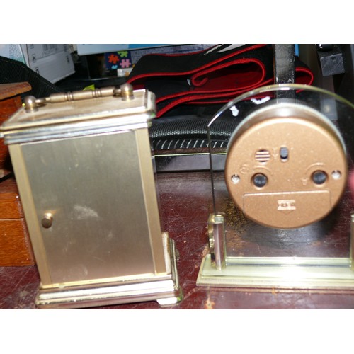 294 - 2 X SMALL CARRIAGE CLOCKS