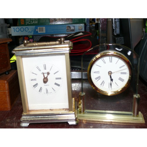 294 - 2 X SMALL CARRIAGE CLOCKS