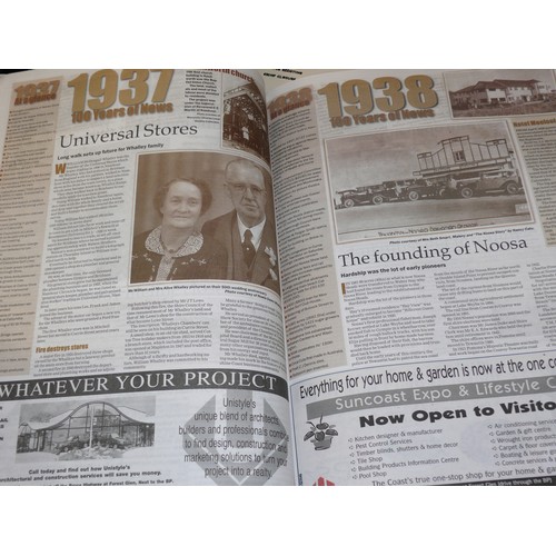 298 - LARGE PAPERBACK BOOK. '100 YEARS OF THE NEWS. THE SUNSHINE COAST'