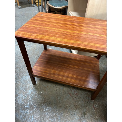 473 - MID CENTURY STYLE 2-TIER SIDE TABLE