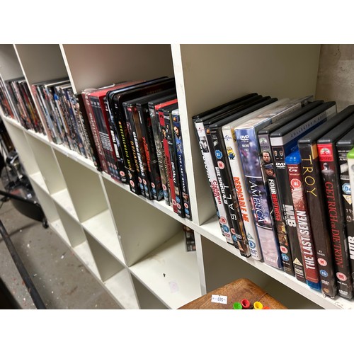 495 - 5 CUBES OF DVD'S TO INCLUDE TROY, DESPICABLE ME. JACK REACHER, LUTHER, BEN HUR, MAMA MIA, SWAT, THE ... 