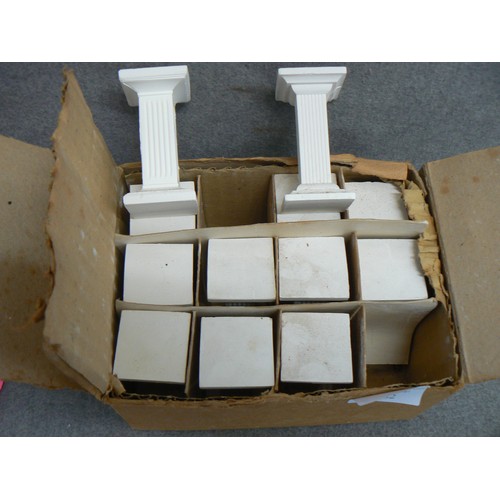 82 - A SET OF 12 PORCELAIN PILLARS FOR CAKE DECORATING