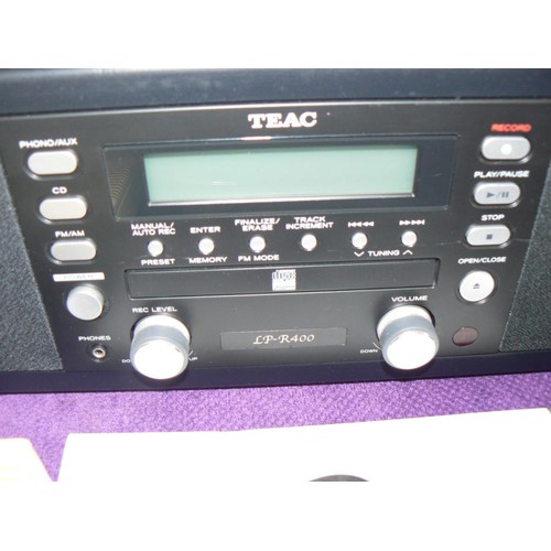 98 - A TEAC CD RECORDER SYSTEM WITH RECORD DECK INCLUDES INSTRUCTIONS IN WORKING ORDER PLUS 2 VINTAGE TEL... 