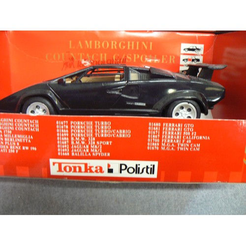 80 - TONKA LAMBORGHINI COUNTACH  C/SPOILER 1:18 SCALE IN ORIGINAL BOX