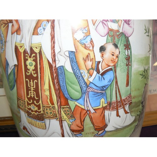 108 - VERY LARGE ORIENTAL VASE WITH PURPLE LUSTRE