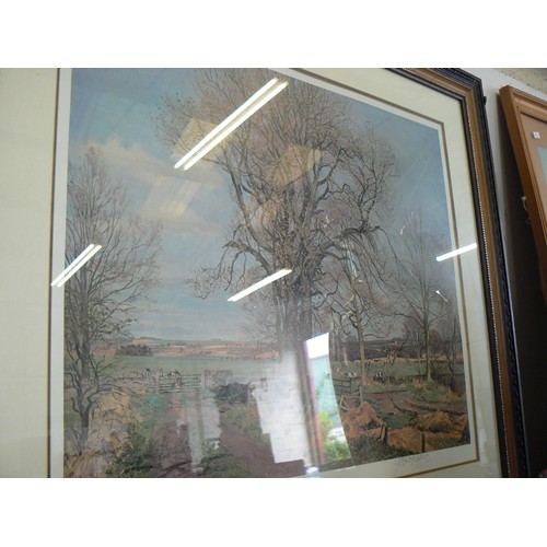 109 - FRAMED AND GLAZED SIGNED PRINT BY JAMES MCINTOSH PATRICK