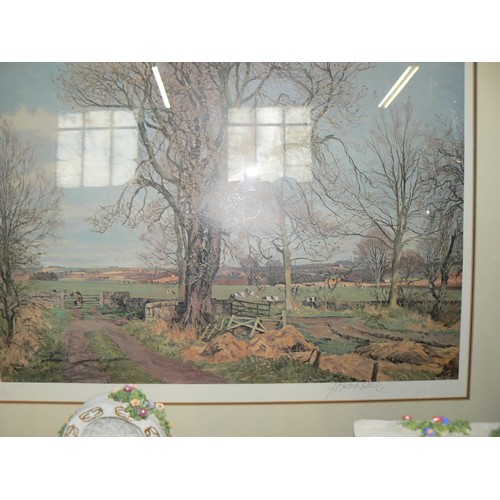 109 - FRAMED AND GLAZED SIGNED PRINT BY JAMES MCINTOSH PATRICK