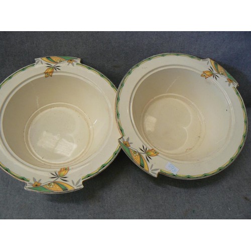 120 - ART DECO PLATES AND BOWLS CROWNFORD BY BURSLEM