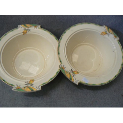 120 - ART DECO PLATES AND BOWLS CROWNFORD BY BURSLEM