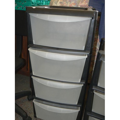 138 - SMALL 4 DRAWER PLASTIC STORAGE DRAWERS