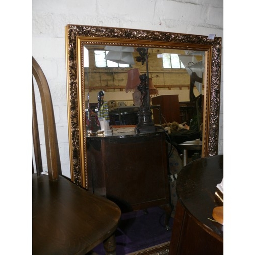 174 - LARGE BEVEL EDGED GILT FRAMED MIRROR