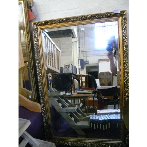 174 - LARGE BEVEL EDGED GILT FRAMED MIRROR