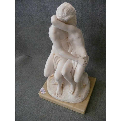 183 - ITALIAN FIGURINE OF 'THE KISS' OXOLITE