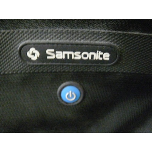 198 - SAMSONITE PADDED LAPTOP BACKPACK WITH MULTIPLE POCKETS & COMPARTMENTS. APPEARS VERY GOOD CONDITION.